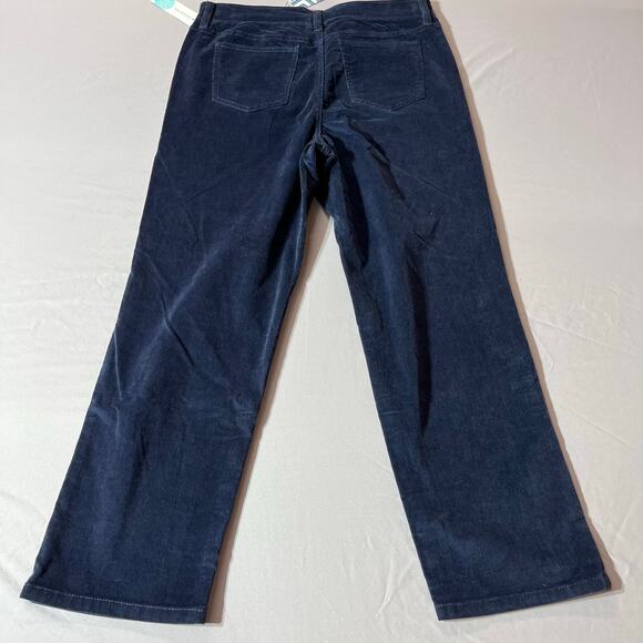 Market & Spruce Corduroy Pant High Rise Straight Women’s Size 10 Navy NWT - Picture 3 of 9